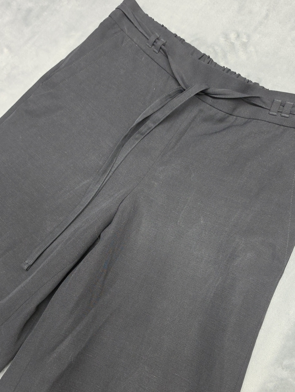 Talbots Charcoal Cropped Drawstring Ankle Pants